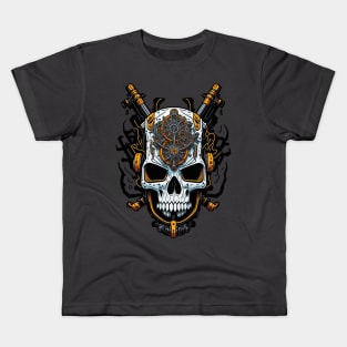 Mecha Skull S03 D80 Kids T-Shirt